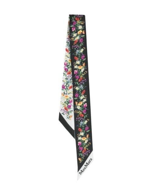floral-print silk scarf by MAX MARA