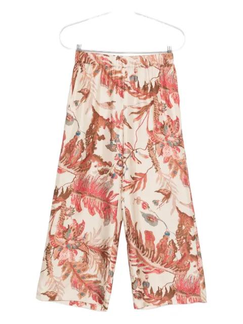 floral-print silk trousers by MAX MARA