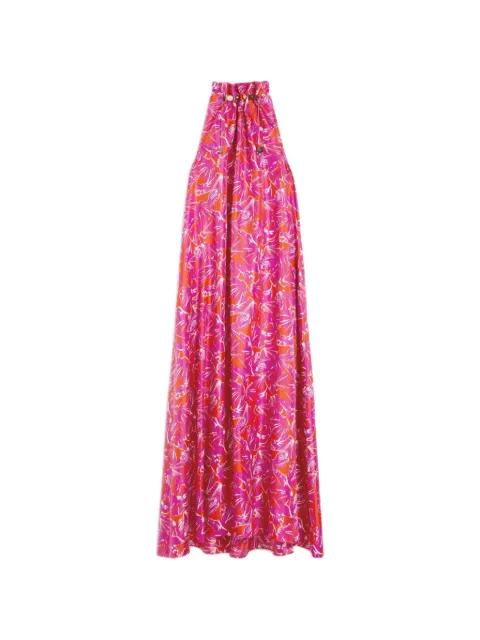 floral-print twill silk maxi dress by MAX MARA