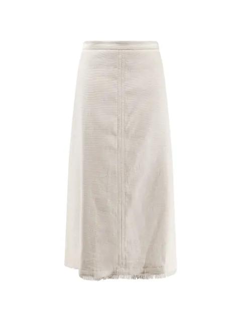 fringed A-line midi skirt by MAX MARA