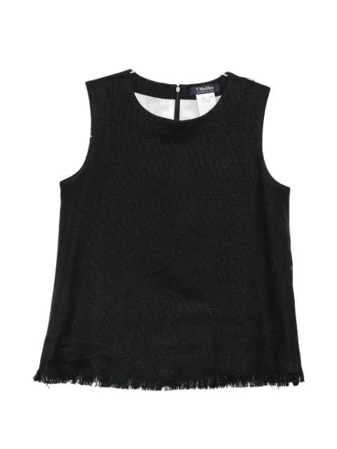 fringed-edge sleeveless top by MAX MARA