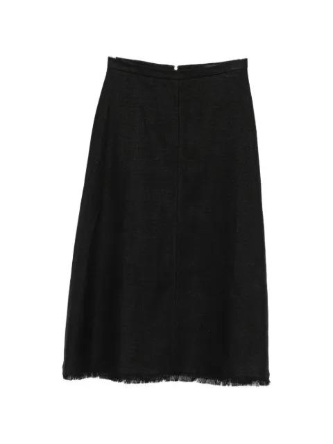 fringed-hem A-line midi skirt by MAX MARA