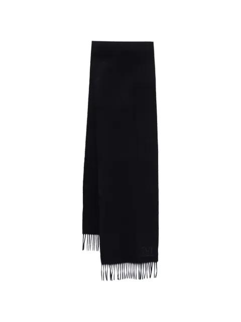 fringed-hem logo-embroidered scarf by MAX MARA