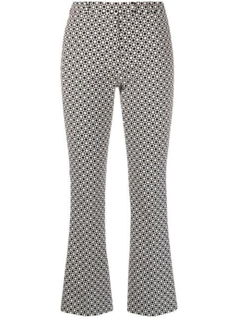 geometric-jacquard tailored trousers by MAX MARA