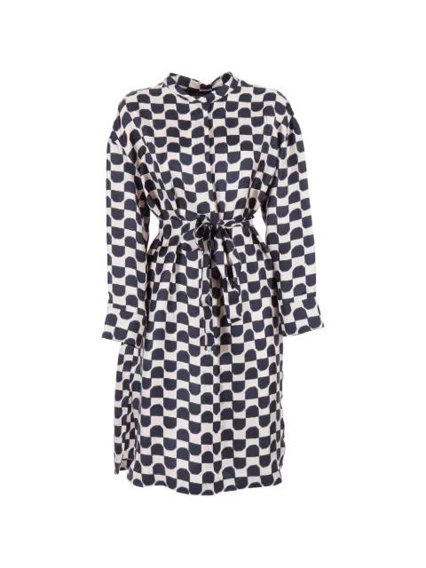 geometric pattern tie dress by MAX MARA