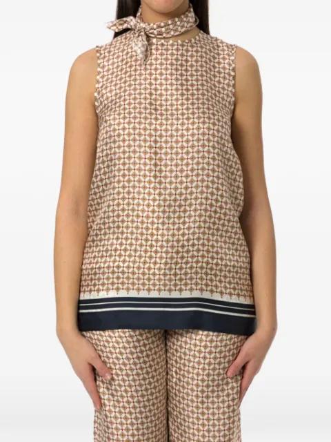 geometric-print silk top by MAX MARA