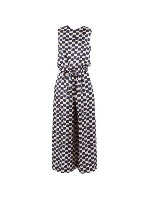 geometric print tie-waist jumpsuit by MAX MARA