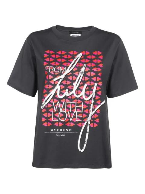 graphic-print cotton T-shirt by MAX MARA