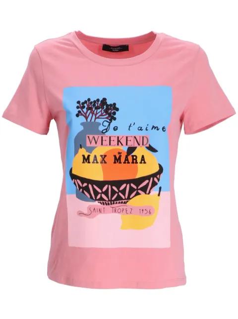 graphic-print cotton T-shirt by MAX MARA