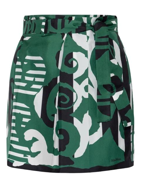 graphic-print high-waisted skirt by MAX MARA