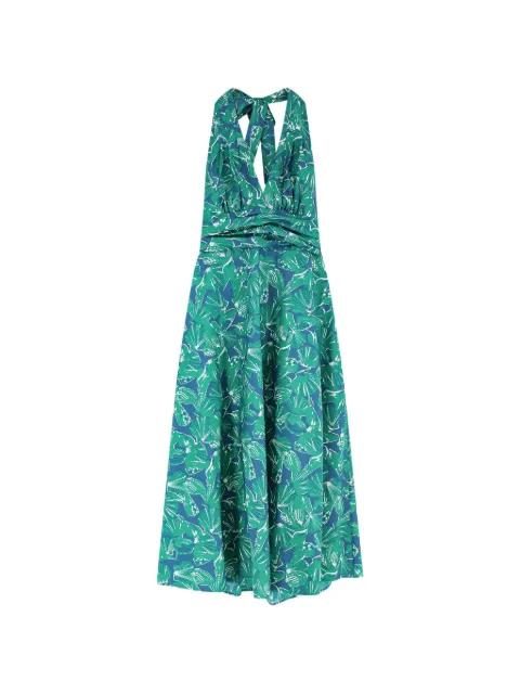 halterneck printed dress by MAX MARA