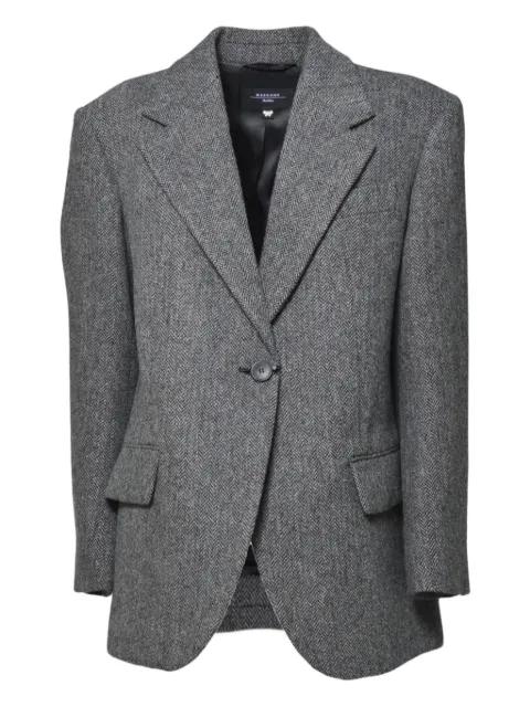 herringbone-pattern single-breasted blazer by MAX MARA