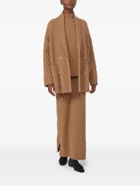 high-neck diamond-pattern sweater by MAX MARA