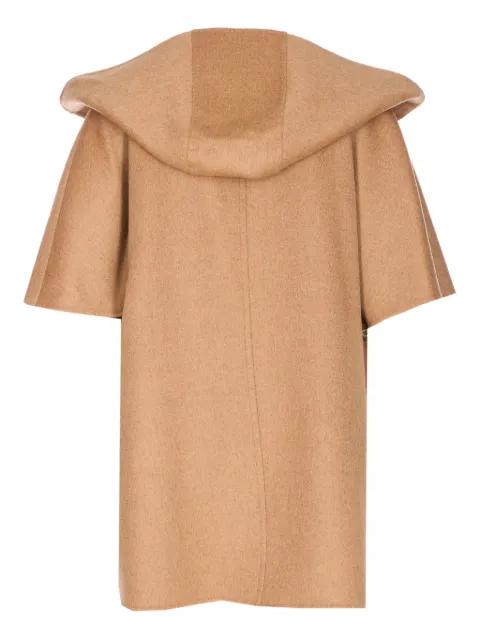 hoodied belted cape by MAX MARA