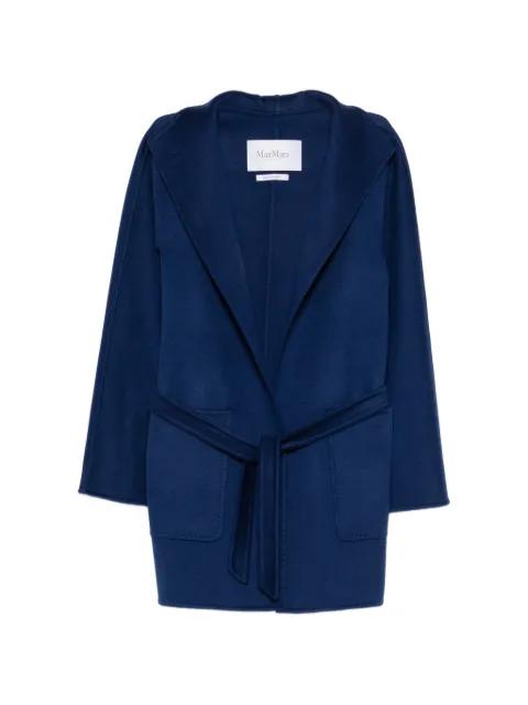 hoodied belted coat by MAX MARA