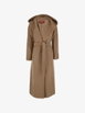 hoodied belted coat by MAX MARA