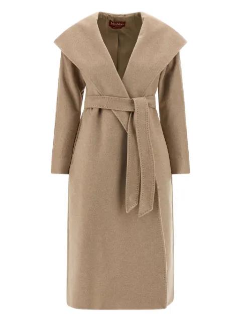 hoodied knotted coat by MAX MARA