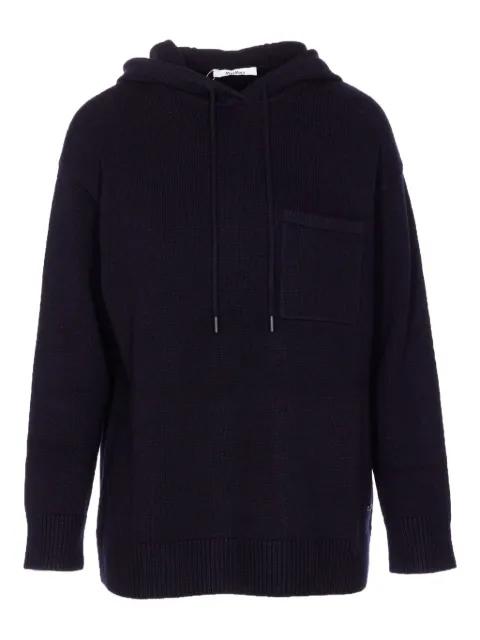 hoodied patch-pocket sweater by MAX MARA