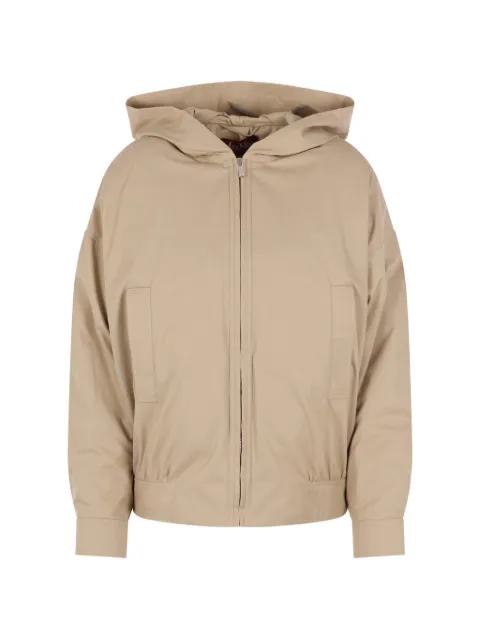 hoodied zip-up jacket by MAX MARA
