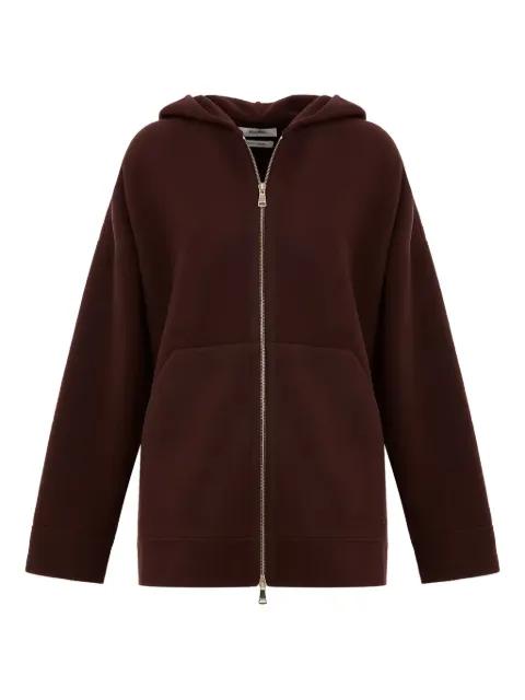 hoodied zip-up sweater by MAX MARA