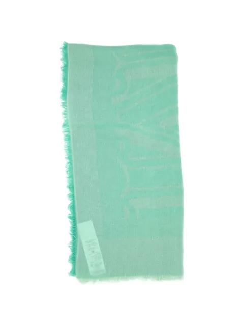 jacquard fringed-trim scarf by MAX MARA