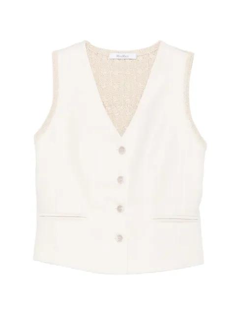 knit-panel waistcoat by MAX MARA
