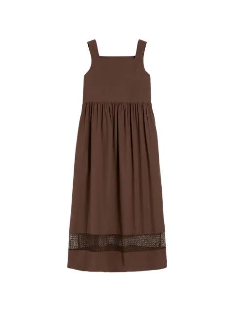 lace-insert gathered maxi dress by MAX MARA