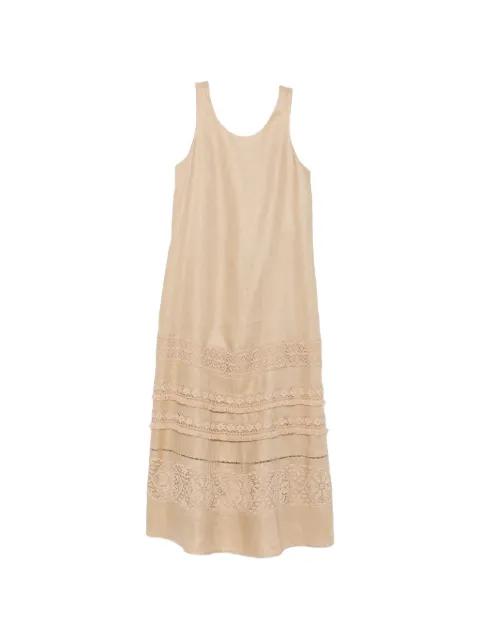 lace-insert midi dress by MAX MARA