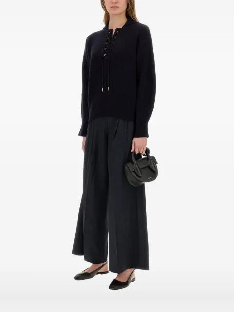 lace-up ribbed sweater by MAX MARA