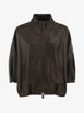 lambskin nappa leather blouson - mud by MAX MARA lambskin nappa leather blouson - mud by MAX MARA