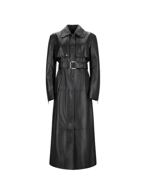 leather belted trench coat by MAX MARA