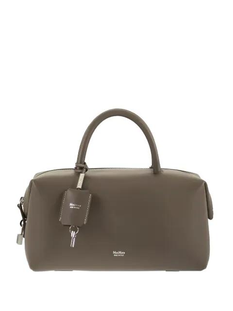 leather padlock-detail shoulder bag by MAX MARA