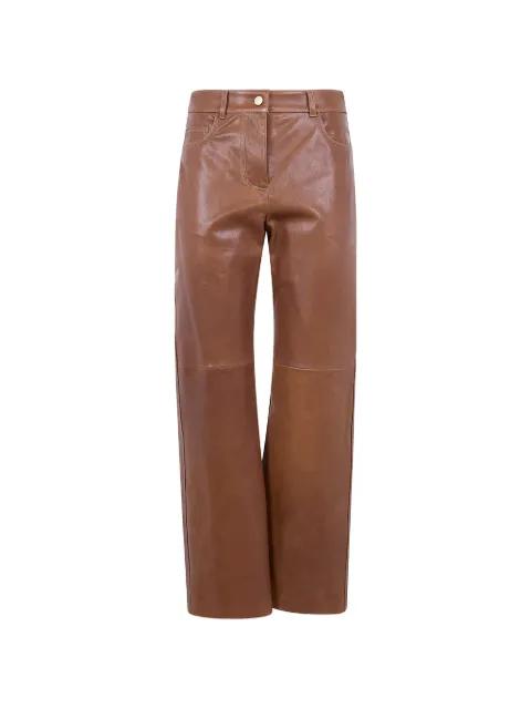 leather straight trousers by MAX MARA