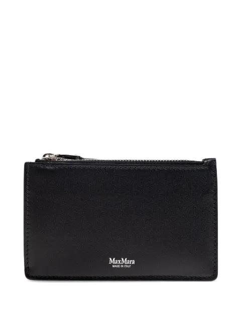 leather zip pouch by MAX MARA