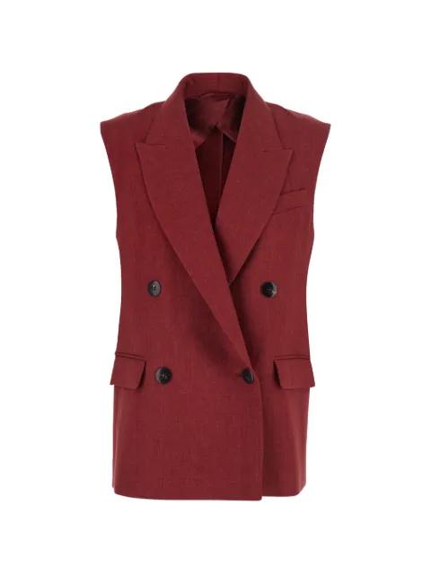 linen twill gilet by MAX MARA