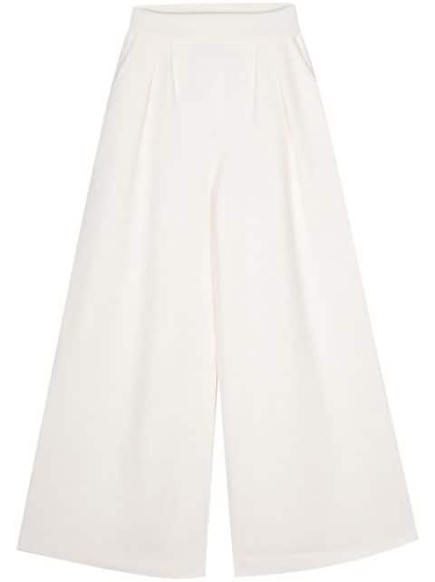 logo-appliqué knitted trousers by MAX MARA