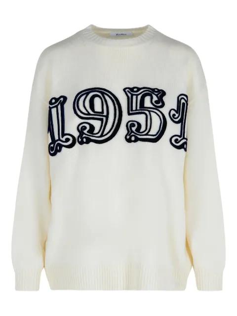 logo-embellishment crew-neck sweater by MAX MARA