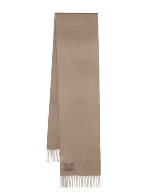 logo-embroidered cashmere scarf by MAX MARA