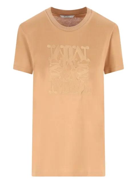 logo-embroidered cotton T-shirt by MAX MARA