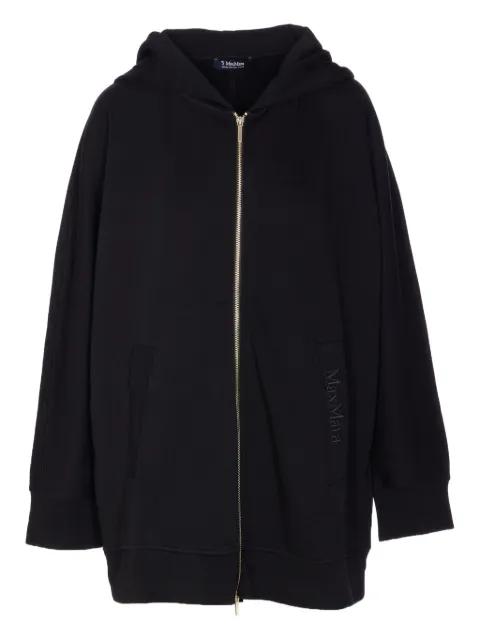 logo-embroidered hoodied coat by MAX MARA