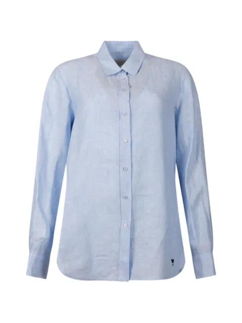 logo-embroidered linen shirt by MAX MARA