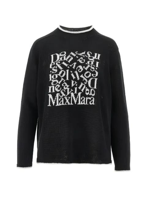 logo-intarsia jumper by MAX MARA