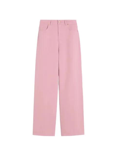 logo-patch straight-leg trousers by MAX MARA