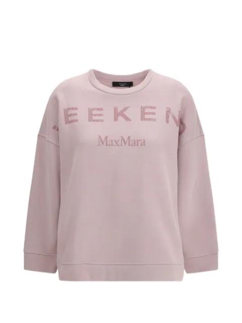 logo-print crew-neck sweatshirt by MAX MARA