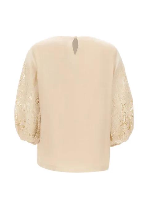macramé sleeve blouse by MAX MARA