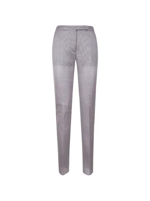 mesh-textured slim-fit trousers by MAX MARA