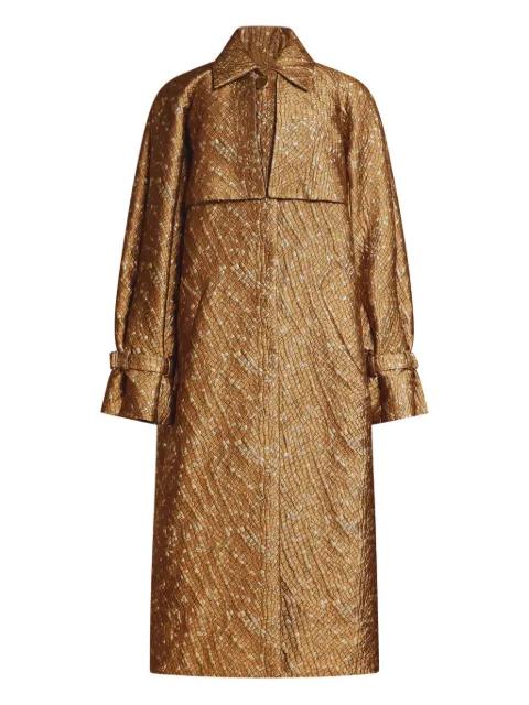 metallic jacquard trench coat by MAX MARA