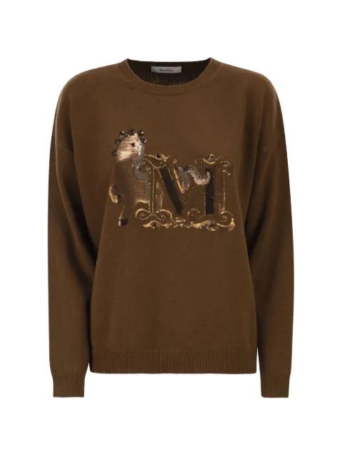 monogram embroidered sweater by MAX MARA