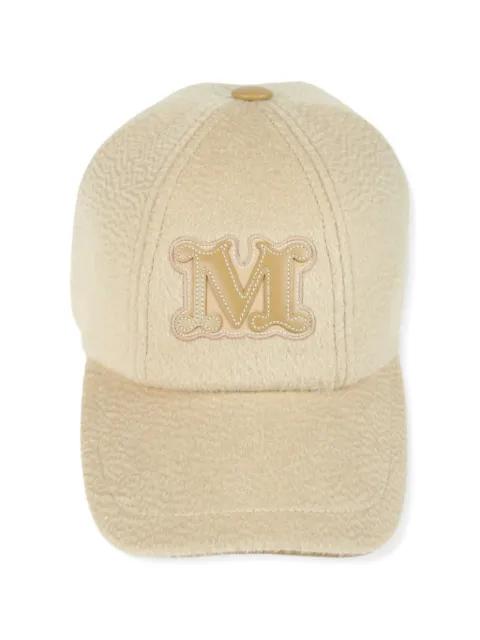 monogram-patch cashmere baseball cap by MAX MARA