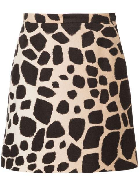 ombré giraffe-print miniskirt by MAX MARA